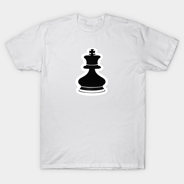 The Majestic Defender: A Striking Stylized Drawing of a Bishop Chess Piece T-Shirt by AlienMirror